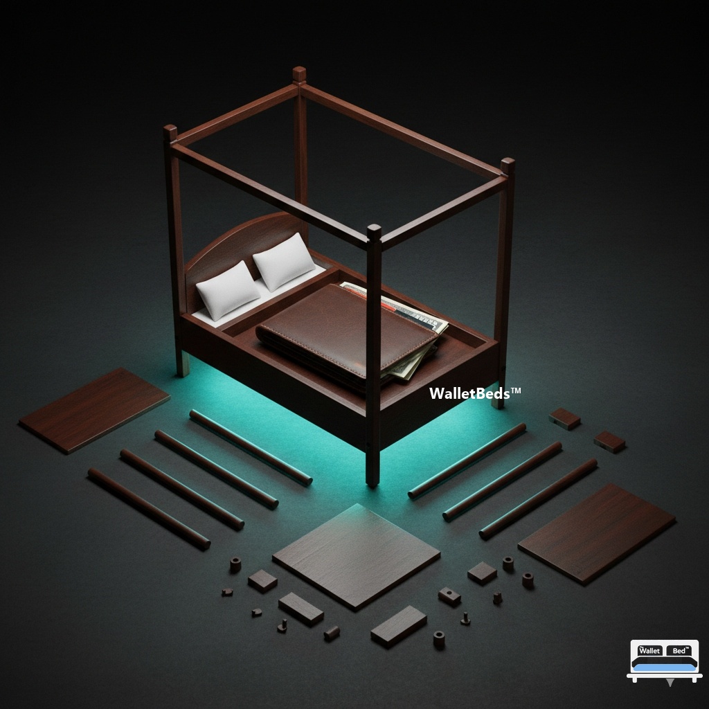 Four-Poster Canopy Edition Wallet Bed